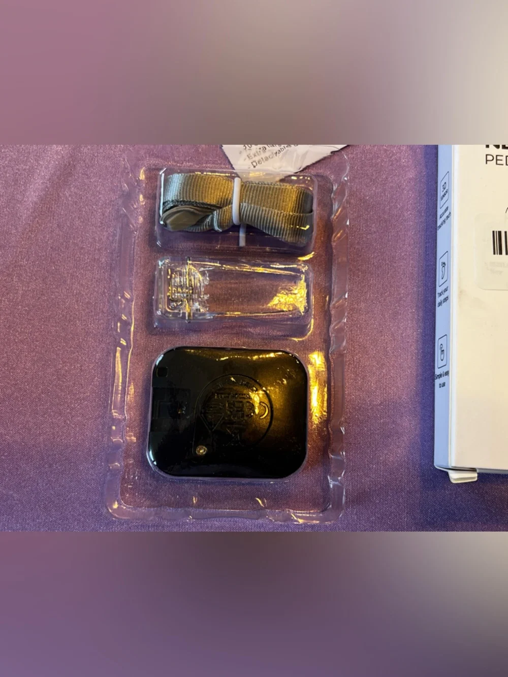 Black Digital Pedometer with Clip - Step Counter